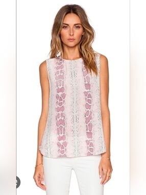 Equipment Lyle Python Tank Top in Desert Rose Multi Size S